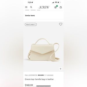 Gracie top-handle bag in leather